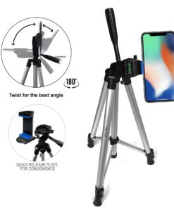 Acuvar 50" Smartphone, Camera & Camcorder Tripod with Phone Mount to Fit All Phones, iPhone & All Samsung Galaxy Android & Nikon Canon Sony Olympus Fuji Cameras & Much More with Carrying Bag Universal Mount 30 61S5BG4yM3S 2