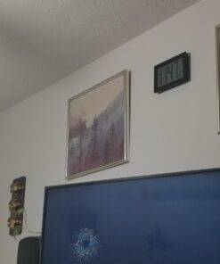 MARATHON Atomic Wall Clock with Stand, Black Frame/Black Stainless Steel Finish - Large, 9-Inch Display - AM/PM or 24-Hour Time Format, 8 Time Zones & Indoor Temperature - Two AA Batteries Included Black Brushed Steel + Square Edges 23 61S6YJNQT0L