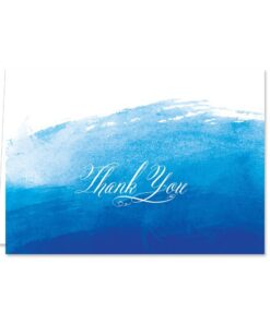 Alternative view of Ombre Watercolor Thank You Note Cards / 36 Greeting Card Set With Envelopes / 6 Colorful Thank You Designs Ombre Watercolor