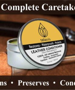 Teliaoils Leather Conditioner - Natural Clear Leather Repair Care Balm for any kind- Waterproofing Leather Salve Restorer, Softener & Protector - for Upholstery, Furniture, Shoes, Sofa & More 35 61S9fGG htL