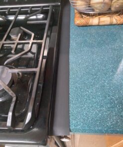 Capparis Kitchen Silicone Stove Counter Gap Cover, Easy Clean Heat Resistant Wide & Long Gap Filler, Seals Spills Between Counter, Stovetop, Oven, Washer & Dryer, Set of 2 (25 Inches, Black) 25 Inches 53 61SF0P4kngL 2