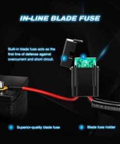 Nilight 10016W DT Wiring Harness Kit for LED Light Bars - 12V On/Off Switch, Power Relay, Blade Fuse - 2 Leads, 2 Years Warranty 26 61SF7ewZ3QL