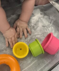 The First Years Stack & Count Stacking Cups - Toddler Toys - Learning and Baby Bath Toys for Kids - 8 Count 9 Piece Set 31 61SFvco15jL