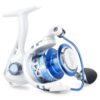 KastKing Centron & Centron Lite Spinning Reels, Size 500 is Perfect for Ice Fishing, Up to 17.5Lbs Max Drag, 5.2:1 Gear Ratio, Ultra Smooth Powerful, CNC Aluminum Spool, 9+1 BB Light Weight Centron Lite - Collapsible Handle Size 5000 35 61SGb4k24rL 2