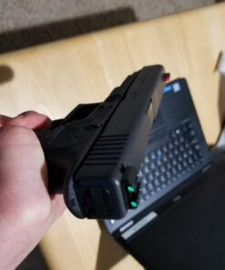 TRUGLO Fiber-Optic Handgun Night Sight | Compact Durable Snag-Resistant High-Visibility Red Front & Green Rear Sight for Handguns Glock High Set 26 61SH42kzR7L 2