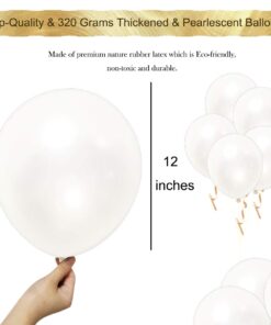 Elecrainbow 12 Inches 320 Grams Thickened White Balloons,White Party Supplies for Birthday Wedding Baby Shower Graduation Anniversary Memorial Day,100 Count 26 61SIEqlKMZL