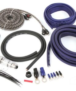 Belva Professional Grade 1 Farad Capacitor and 4 Gauge Amplifier Kit with 2 Channel RCA Comb Kit (Blue) With 4 Gauge Amp Kit and RCA 1.0 Farad (blue) 8 61SIV6JYyL