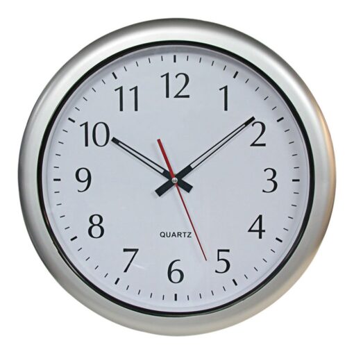 Poolmaster 52601 Indoor or Outdoor Clock, Silver