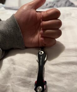 KeySmart Key Holder for Keychain Key Ring - Compact Key Organizer Key Chain Key Case, Minimalist Pocket-Sized EDC Keychain, Loop Piece for Car Fobs, Expandable (up to 14 Keys, Black) 38 61SKy3F8VL 1