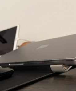 SOQOOL Laptop Stand for Desk, Computer Stand Riser for Desk,Ventilated Ergonomic Aluminum Notebook Stand Compatible with MacBook Air Pro Dell XPS HP 11 14 15.6 17.3 Inch Silver Work from Home 53 61SNopg8 9L