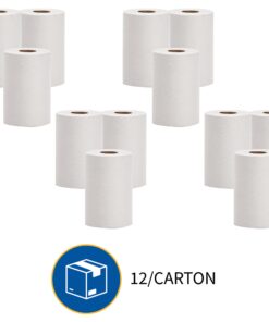 Genuine Joe GJO22300 Hard Wound Roll Towel, 350' Length x 7-8/9" Width, White (Case of 12) 7 61SNp4ZSjlL