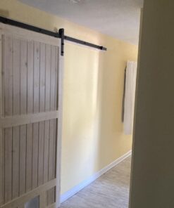 SMARTSTANDARD 6.6FT Barn Door Hardware kit, Barn Door Track, Sliding Door Hardware kit, Smoothly and Quietly -Heavy Duty Sturdy -Easy to Install, Fit 36"-40" Wide Panel (I Shape Hanger) 6.6 Feet 35 61SOCBrQO0L