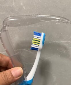 GUM Folding Travel Toothbrush - Compact Head + Tongue Cleaner - Soft Bristled Travel Toothbrushes for Adults 1ct (6pk) 6 Brushes 27 61SOPKviBWL