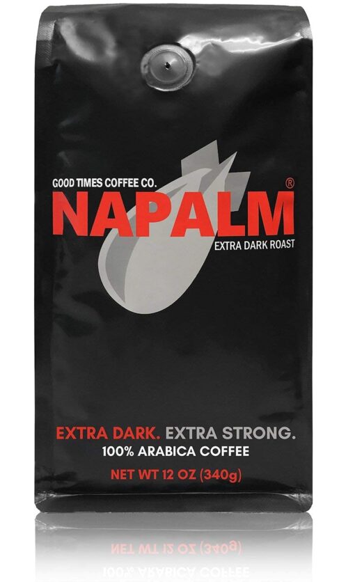 Napalm Coffee Dark Roast Ground Coffee, 100 Percent Arabica, Roasted and Packaged in the USA, 12 oz (Pack of 1) Original 12 Ounce (Pack of 1)