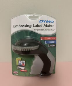 DYMO Embossing Label Maker with 3 DYMO Label Tapes, Organizer Xpress Pro Label Maker Starter Kit, Ergonomic Design, For Home, DIY & Crafting 47 61SPCx7XLkL