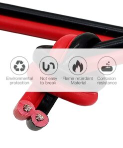 20 Gauge 2Pin Extension Wire, EvZ 20AWG 2 Conductor Parallel Electric Cable Cord for Led Strips Single Color 3528 5050, Red Black, 66ft/20M 66ft / 20M 19 61SQ9cEgplL