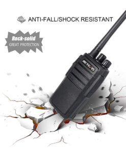 Case of 5,Retevis RT21 Walkie Talkies for Adults Long Range, Handfree Rugged Two Way Radio with Earpiece for Commercial Construction Warehouse Security 2 Way Radios Black 12 61SRNKV8ryL