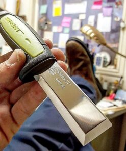 Morakniv Craftline Carbon Steel Wood Chisel Knife With Sheath for Wood Carving, 3 Inch 3.0" 50 61SSPnEneL