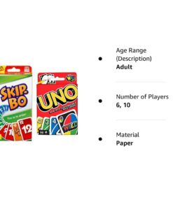 Bjdesign Bjdesign Skip Bo Card Game Bundled With Uno 5 61SV0cbqXlL