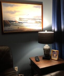 SAFAVIEH Lighting Collection Buddha Head Black Shade 25-inch Bedroom Living Room Home Office Desk Nightstand Table Lamp Set of 2 (LED Bulbs Included) 19 61SWMpNl1UL