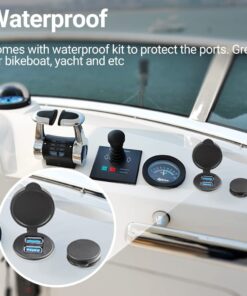 ICESPRING 2 Ports Dual USB 3.0 Male to USB 3.0 Female AUX Flush Mount Car Mount Extension Cable for Car Truck Boat Motorcycle Dashboard Panel -(3 Feet) 29 61SXeXbbYgL