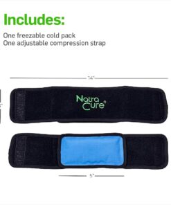 NatraCure Cold Therapy Wrap (Regular) with 14" Strap - 2 Pack - Small Reusable Gel Ice Pack Compress for Injuries and Pain Relief, Hand, Arch of Foot, Wrist, Elbow, Arthritis, Neuropathy - 715 CAT2PK 3x5 Inch (Pack of 2) 18 61SYIqSXQXL