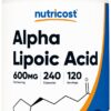 Nutricost Alpha Lipoic Acid 600mg Per Serving, 240 Capsules - Gluten Free, Vegetarian Capsules, Soy Free & Non-GMO 9 61SYoq9TwVL