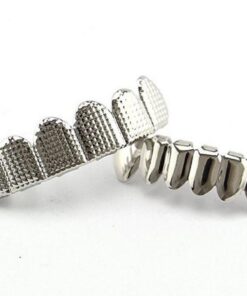 mainlead Grid Top and 6 Bottom Grills Teeth Set Silver 8 61Sb3LBV4XL
