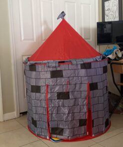 Kiddey Knight's Castle Kids Play Tent -Indoor & Outdoor Children's Playhouse - Durable & Portable with Free Carrying Bag – “Bonus” Shield and Sword Set - Makes for Boys & Girls Knights Tent 46 61ScyU89PDL 2