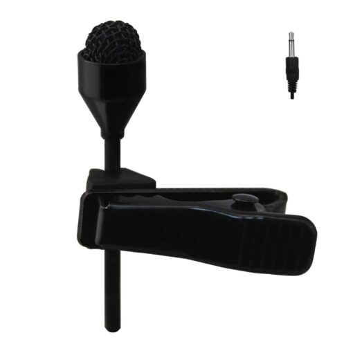 J K MIC-J 044 Lavalier Lapel Clip On Omni-Directional Condenser Microphone Compatible with Desktop Computer/Portable Voice Amplifier (Mono 1/8'' TS Plug)