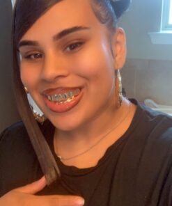 LuReen 8 Teeth Grillz 14k Gold Top and Bottom Grills Set Shiny Hip Hop Teeth Grillz + Extra Molding Bars for Halloween Costume Cosplay 17 61SecA19KL