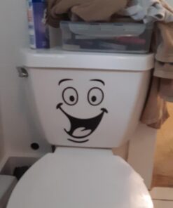 Funny Animation Big Eyes Cute Toilet Wall Decal Bathroom Home Sticker Bedroom Kitchen Art Picture DIY Murals Vinyl Paper Decoration Wallpaper for Children Potty Training Nursery Baby Teen Senior 33 61SgO9pH7UL