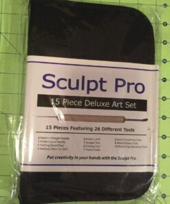 Sculpt Pro Pottery Tool Starter Kit - 15-Piece 26-Tool Beginner's Clay Ceramics Modeling Carving Sculpting Set -Arts and Crafts School Project, w Carrying Case, Birthday Gift for Kids 1 44 61Sgp3IdiWL