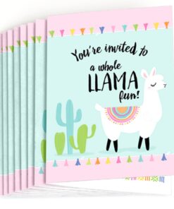 Big Dot of Happiness Whole Llama Fun - Fill In Llama Fiesta Baby Shower or Birthday Party Invitations (8 count) 6 61ShLmIW93L