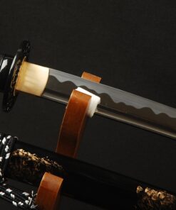 YJ COOL Battle Ready Japanese Samurai Katana Sword 1095 Carbon Steel Full Tang Real Sharp Blade 10 61SjBbn5s2L