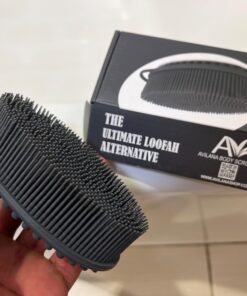 Avilana Silicone Body Scrubber, Gentle exfoliating Body Scrubber That's Easy to Clean, Lathers Well, Long Lasting, and More Hygienic Than Traditional Shower Loofah (Style 1-Gray) Style 1-gray 29 61Sjr61LgL