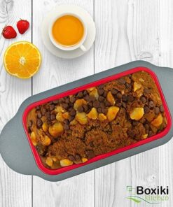 Boxiki Kitchen 9 x 5 Inch Non-Stick Silicone Bread Loaf Pan - Red, BPA Free, Dishwasher Safe Silicone Loaf Pan 19 61SkEhAvo8L
