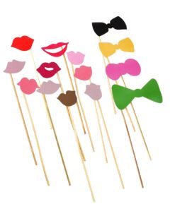 Tinksky Photo Booth Props DIY Kit Dress-up Accessories Party Favors for Wedding Party Reunions Birthdays,60 pieces 29 61SkRkuMH8L