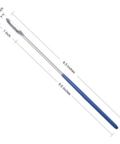 Aozita 6 Pack Lab Spatula - Micro Lab Spoon/Scoop with Nickel-Stainless Blade - Also Great Filler, Gel Cap Capsule Pill Filler Machine - #000 00 0 1 2 3 8 61Skjf jHL