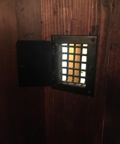 A29 Hardware Cast Iron Speakeasy Door Grill/Grille with Viewing Door, Black Powder Coat Finish, Medium Size Medium-Black 55 61Sl3OXg2AL