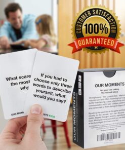OUR MOMENTS Kids: 100 Conversation Starter Cards for Families and Kids - Relationship Building - Car Travel, Road Trip & Card Game for Healthy Loving Family - Questions for Family Activities 28 61Sl8giO8WL