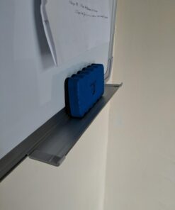 Whiteboard Set - Dry Erase Board 24 x 18" with 1 Magnetic Dry Eraser, 4 Dry Wipe Markers and 4 Magnets - Small White Hanging Message Scoreboard for Home Office School (24x18" Landscape) 24x18" Landscape 32 61SlW9rY 3L