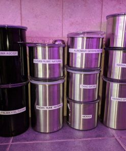 Planetary Design Airscape Stainless Steel Coffee Canister | Food Storage Container | Patented Airtight Lid | Push Out Excess Air Preserve Food Freshness (Medium, Brushed Steel) Medium 36 61SlfSQMgkL