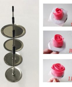 gobaker Cake Flower Nail and Flower Lifters 6pcs Set, Stainless Steel Cake Cupcake Decor Tools for Icing Flowers Making 10 61SmTGCHQcL