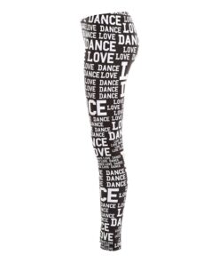 Alexandra Collection Love Dance Leggings for Women Small Black/White 10 61SmvocIITL