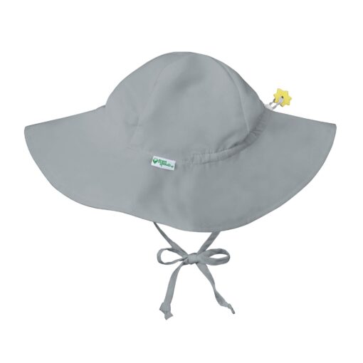 i play. Baby Girls' Brim Hat | All-Day UPF 50+ Sun Protection for Head, Neck, & Eyes 0-6 Months Gray