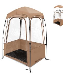 Sports Tent, MioTsukus Instant Weather Proof Pod, Pop Up Bubble Clear View Tent, All Weather Shelter with Extra Top Cover for Soccer, Football, and Other Outdoor Events- 1~4 People 40"l X 46"w X 65"h (1~2 Person) 52 61SpSoh2xpL