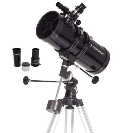 Celestron - PowerSeeker 127EQ Telescope - Manual German Equatorial Telescope for Beginners - Compact and Portable - Bonus Astronomy Software Package - 127mm Aperture 127EQ Newtonian