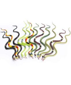 Fun Central 12-Pack Realistic Rubber Snakes - 14-Inch Flexible Prank Props, Party Favors, Halloween Décor, Garden Protection - Hilarious Fun for Kids & Adults, Assorted Styles 23 61Sqy5EXd1L