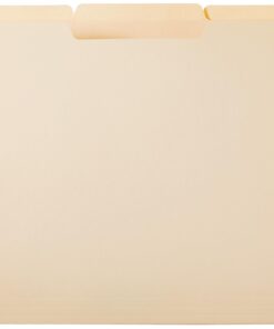 Amazon Basics 1/3-Cut Tab, Assorted Positions File Folders, Letter Size, Manila - Pack of 100 14 61Sr9sogzOL